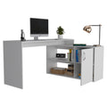 L Shaped Desk Desti, Office, White White Particle Board Particle Board