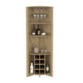 Corner Bar Cabinet Castle, Living Room, Aged Oak Beige Particle Board Particle Board