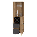 Corner Bar Cabinet Caguas, Living Room, Pine Matt Gray Matte Gray Particle Board Particle Board