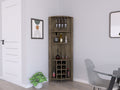 Corner Bar Cabinet Castle, Living Room, Dark Brown Dark Brown Particle Board Particle Board