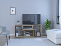 Extendable Tv Stand Houston, Living Room, Light Pine Beige 50 59 Inches Particle Board Particle Board