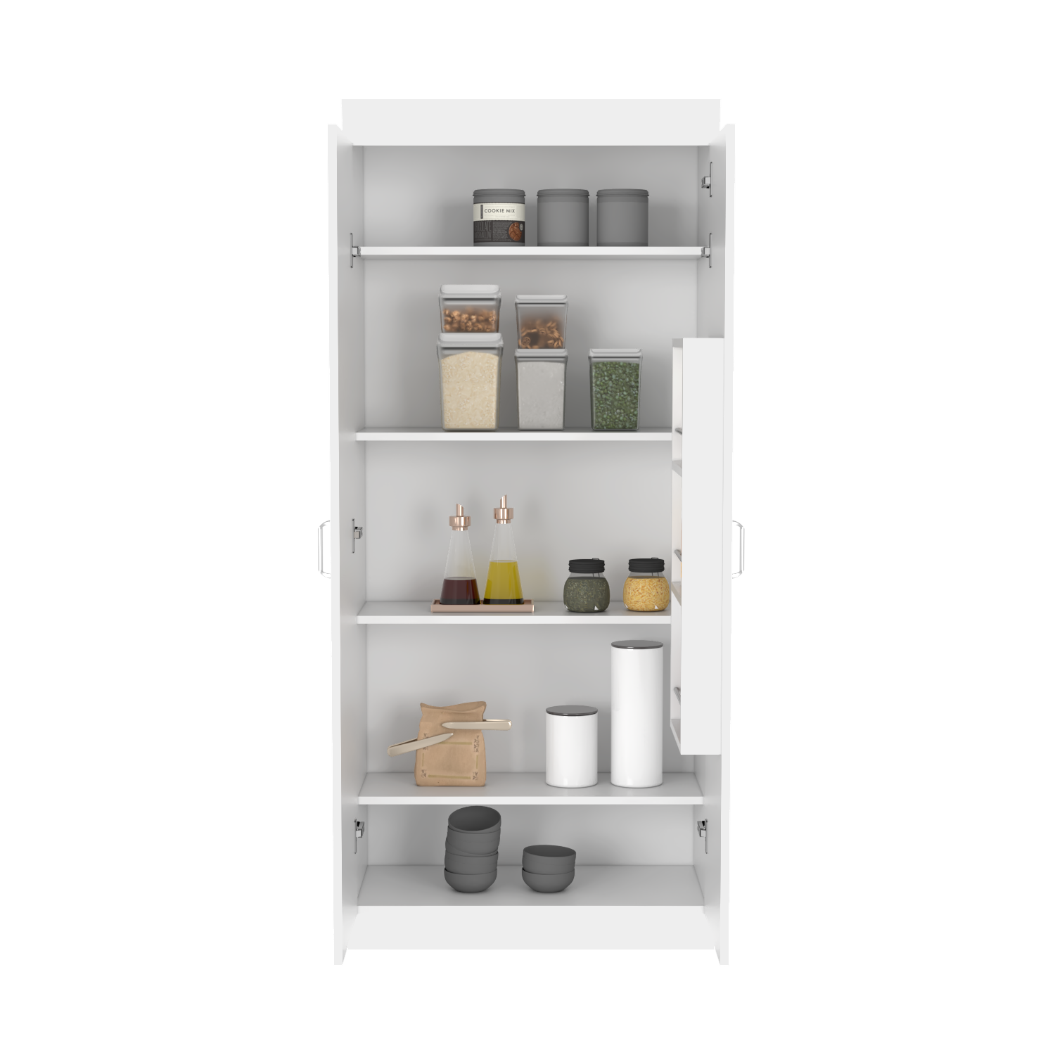 Pantry Cabinet Orlando, Kitchen, White White Particle Board Particle Board