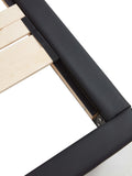 Full Size Upholstered Platform Bed With Sensor Light And Ergonomic Design Backrests, Black Black Upholstered