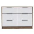4 Drawer Double Dresser Maryland, Bedroom, Pine White Multicolor Particle Board Particle Board