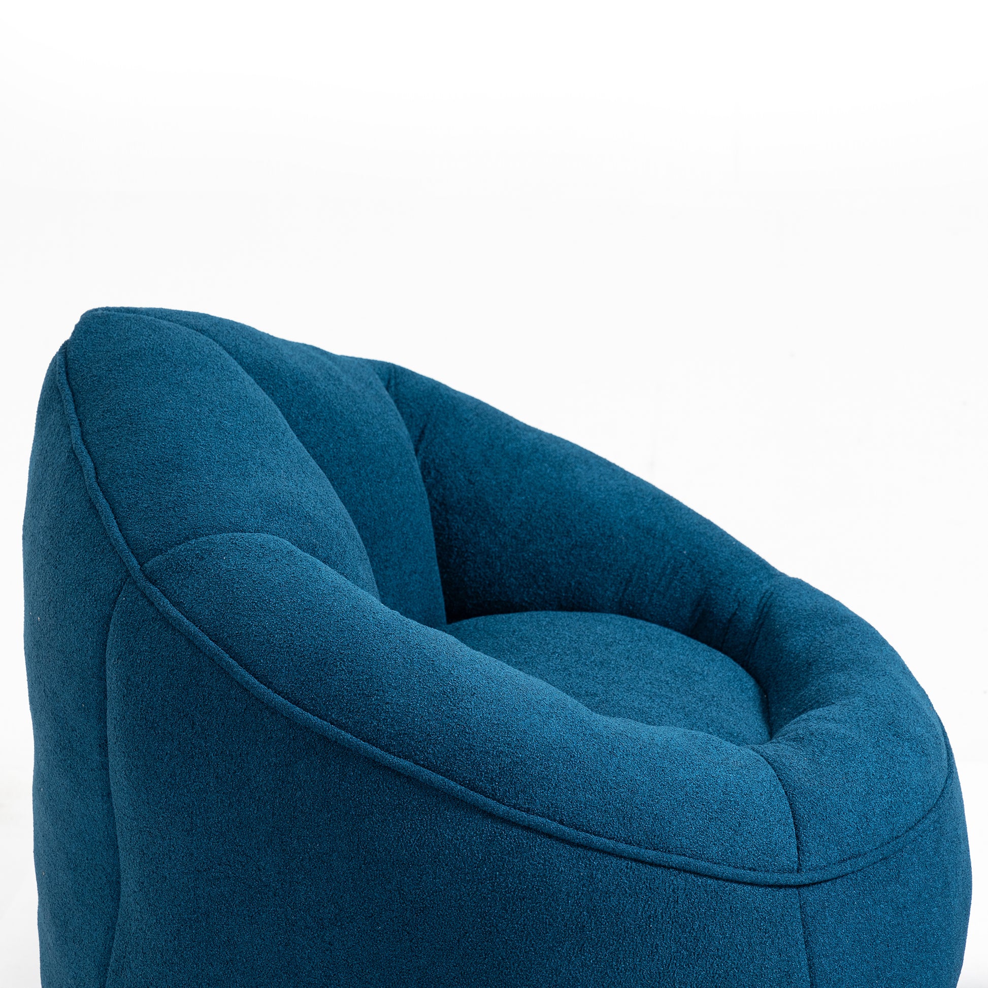 Bedding Bean Bag Sofa Chair High Pressure Foam Bean Bag Chair Adult Material With Padded Foam Padding Compressed Bean Bag With Footrest Blue Microfiber