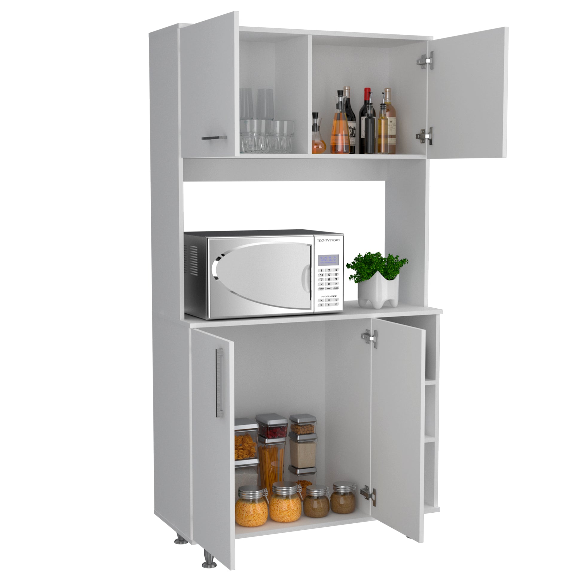 Pantry Cabinet Delaware, Kitchen, White White Particle Board Particle Board