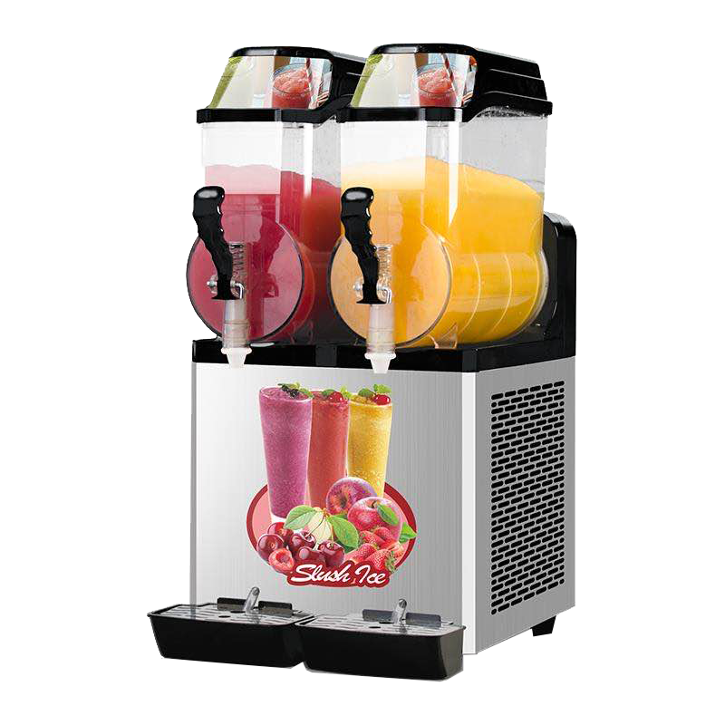 110V Commercial Slushy Machine 30L Double Tank 950W Stainless Steel Margarita Frozen Drink With Powerful Compressor Efficient Cooling Perfect For Supermarkets Cafes Restaurants Bars Silver Iron Plastic