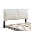 Full Size Upholstered Platform Bed With Sensor Light And Ergonomic Design Backrests, White White Upholstered