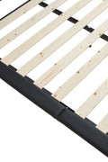 Full Size Upholstered Platform Bed With Sensor Light And Ergonomic Design Backrests, Black Black Upholstered