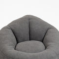 Bedding Bean Bag Sofa Chair High Pressure Foam Bean Bag Chair Adult Material With Padded Foam Padding Compressed Bean Bag With Footrest Grey Microfiber