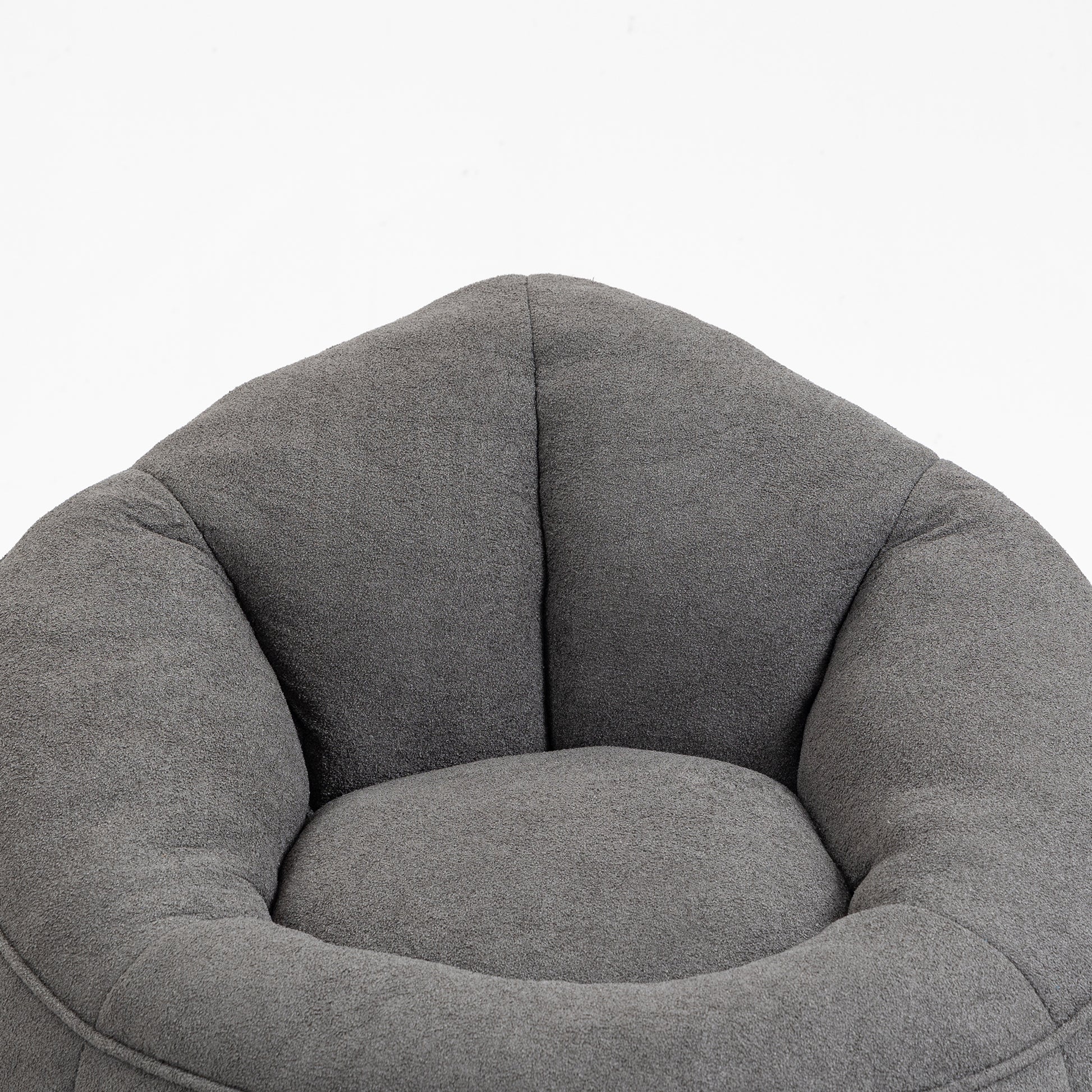 Bedding Bean Bag Sofa Chair High Pressure Foam Bean Bag Chair Adult Material With Padded Foam Padding Compressed Bean Bag With Footrest Grey Microfiber