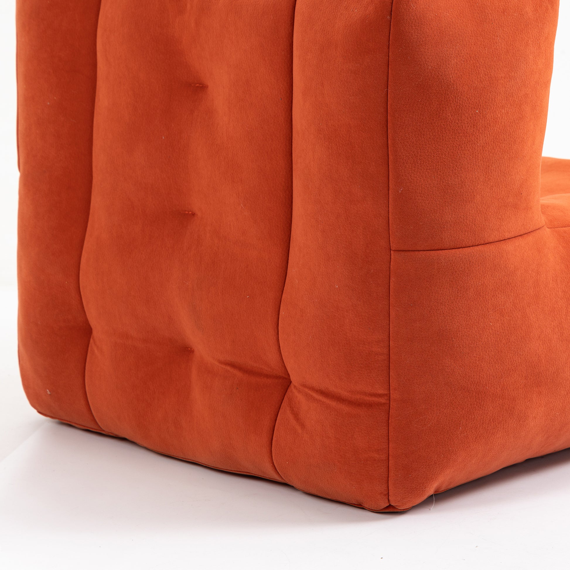 Fluffy Bean Bag Chair, Comfortable Bean Bag For Adults And Children, Super Soft Lazy Sofa Chair With Memory Foam And Ottoman, Indoor Modern Focus Bean Bag Chair For Living Room, Bedroom, Apartment Red Velvet