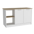 Kitchen Island Padua, Kitchen, White Light Oak Light Oak Particle Board Particle Board