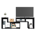 Extendable Tv Stand Houston, Living Room, Black Black 50 59 Inches Particle Board Particle Board