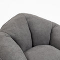 Bedding Bean Bag Sofa Chair High Pressure Foam Bean Bag Chair Adult Material With Padded Foam Padding Compressed Bean Bag With Footrest Grey Microfiber