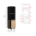 Corner Bar Cabinet Cleveland, Living Room, Black Pine Multicolor Particle Board Particle Board