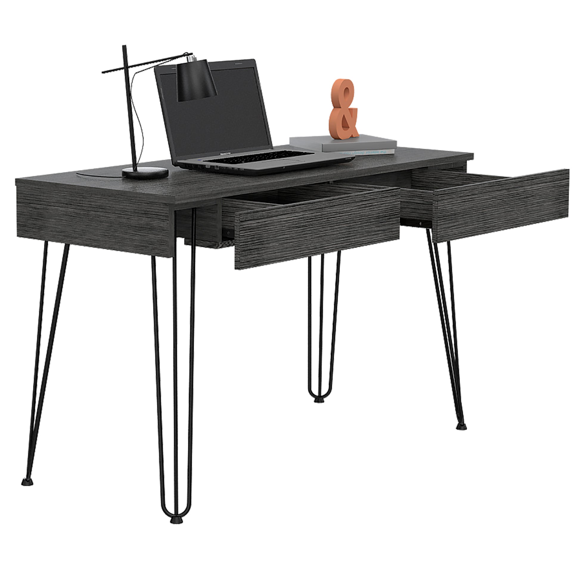 Desk Hinsdale, Office, Smokey Oak Gray Particle Board Particle Board