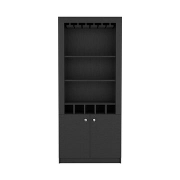 Bar Cabinet Margarita, Living Room, Black Black Particle Board Particle Board