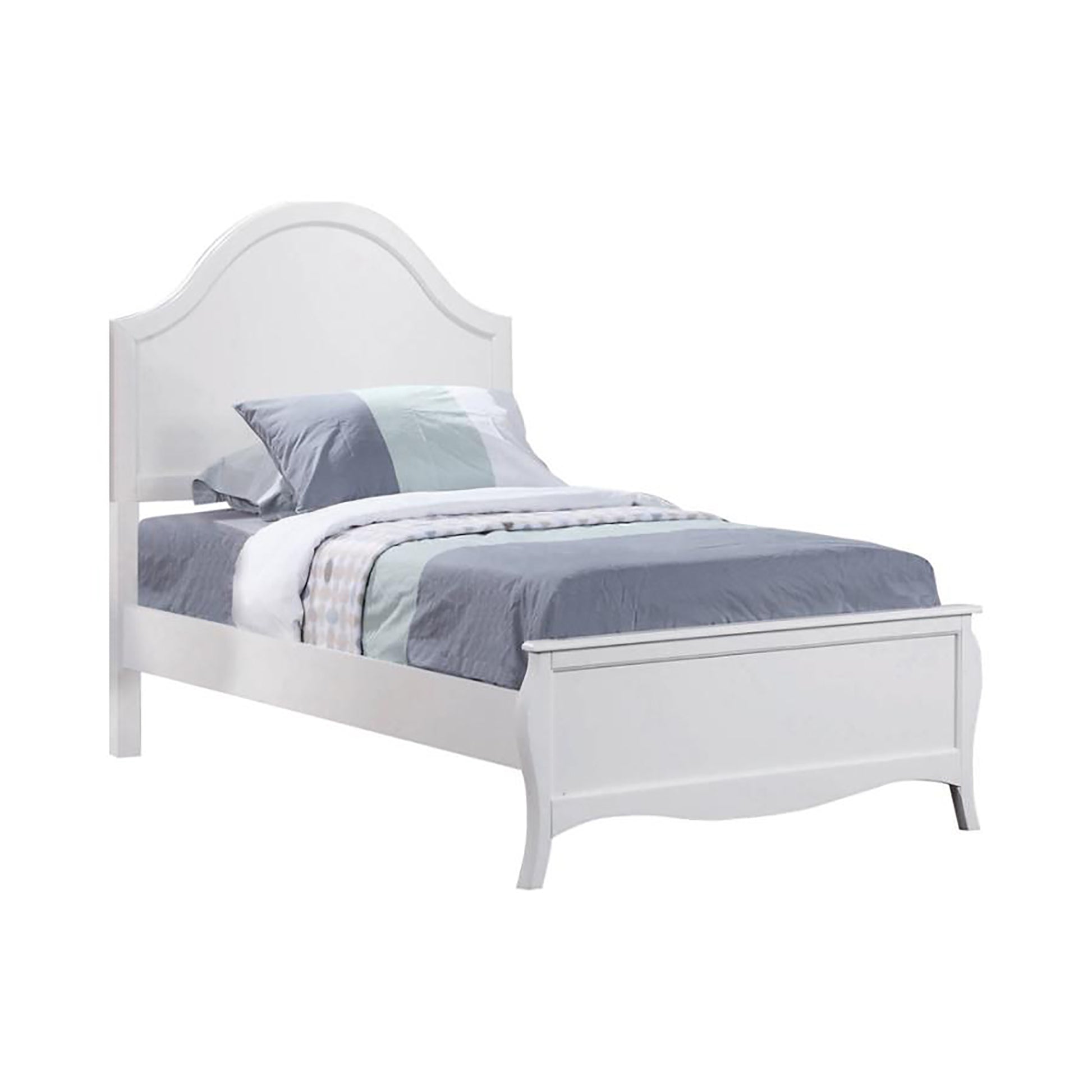 White Twin Panel Bed Box Spring Required Twin White Wood White Bedroom Coastal Poplar Panel Wood