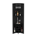 Corner Bar Cabinet Castle, Living Room, Black Black Particle Board Particle Board