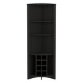 Corner Bar Cabinet Castle, Living Room, Black Black Particle Board Particle Board