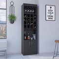 Bar Cabinet Modoc, Living Room, Black Black Particle Board Particle Board