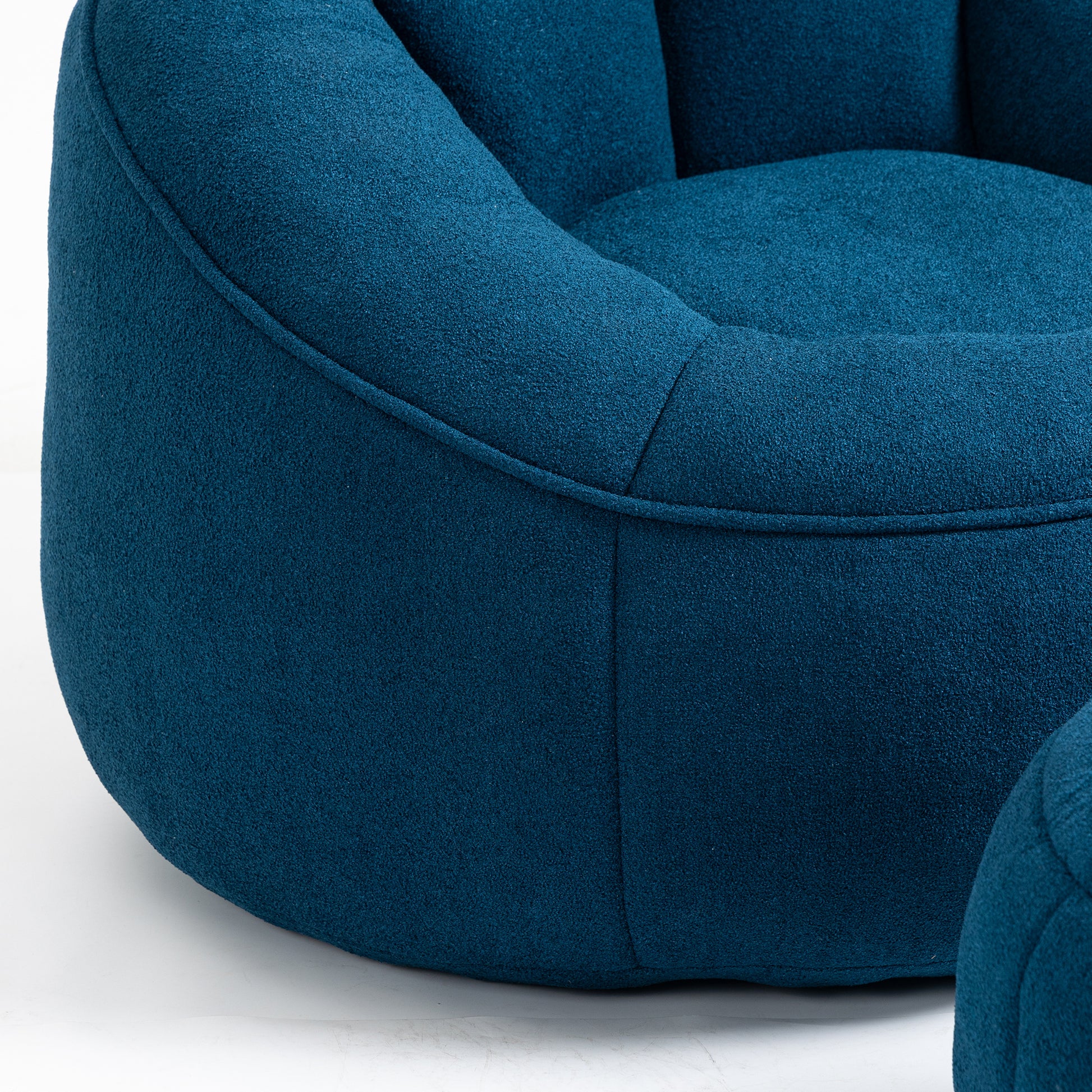 Bedding Bean Bag Sofa Chair High Pressure Foam Bean Bag Chair Adult Material With Padded Foam Padding Compressed Bean Bag With Footrest Blue Microfiber
