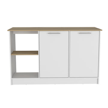 Kitchen Island Padua, Kitchen, White Light Oak Light Oak Particle Board Particle Board