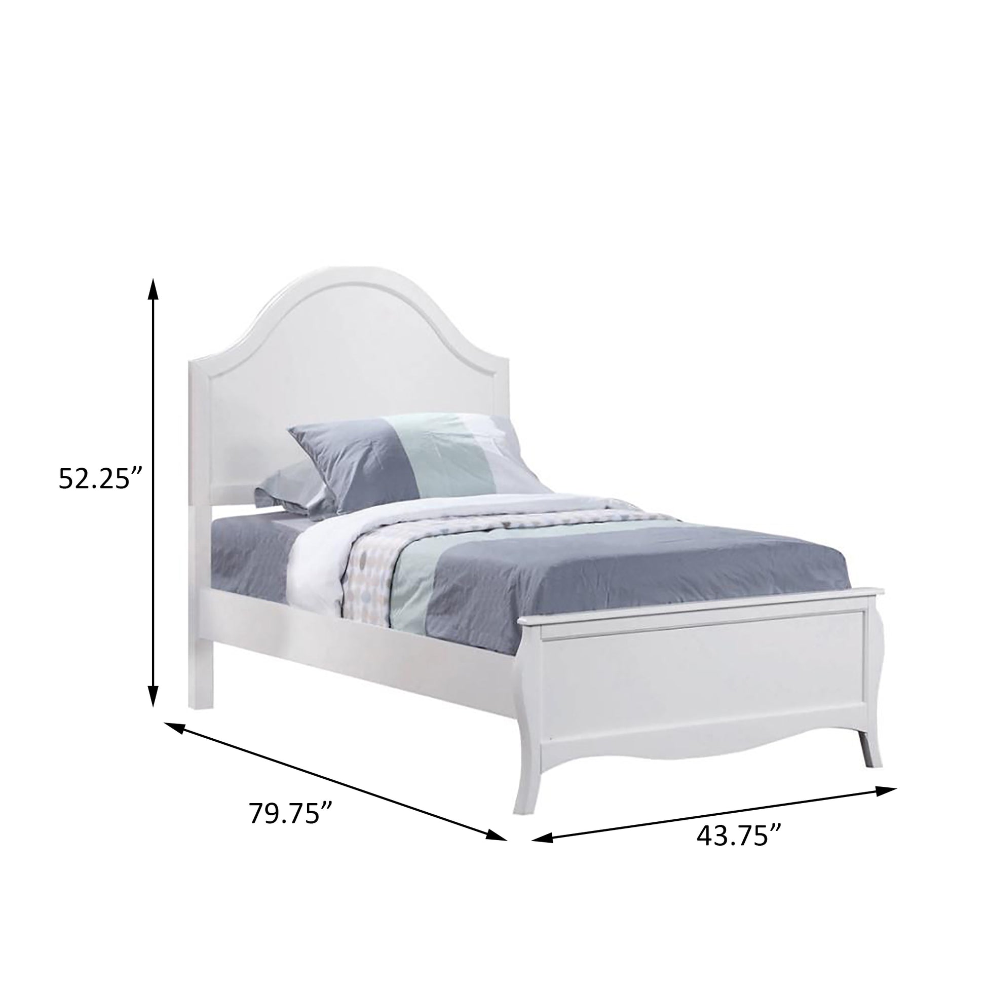 White Twin Panel Bed Box Spring Required Twin White Wood White Bedroom Coastal Poplar Panel Wood