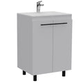 Floor Cabinet Oxnard, Bathroom, White White Particle Board Particle Board