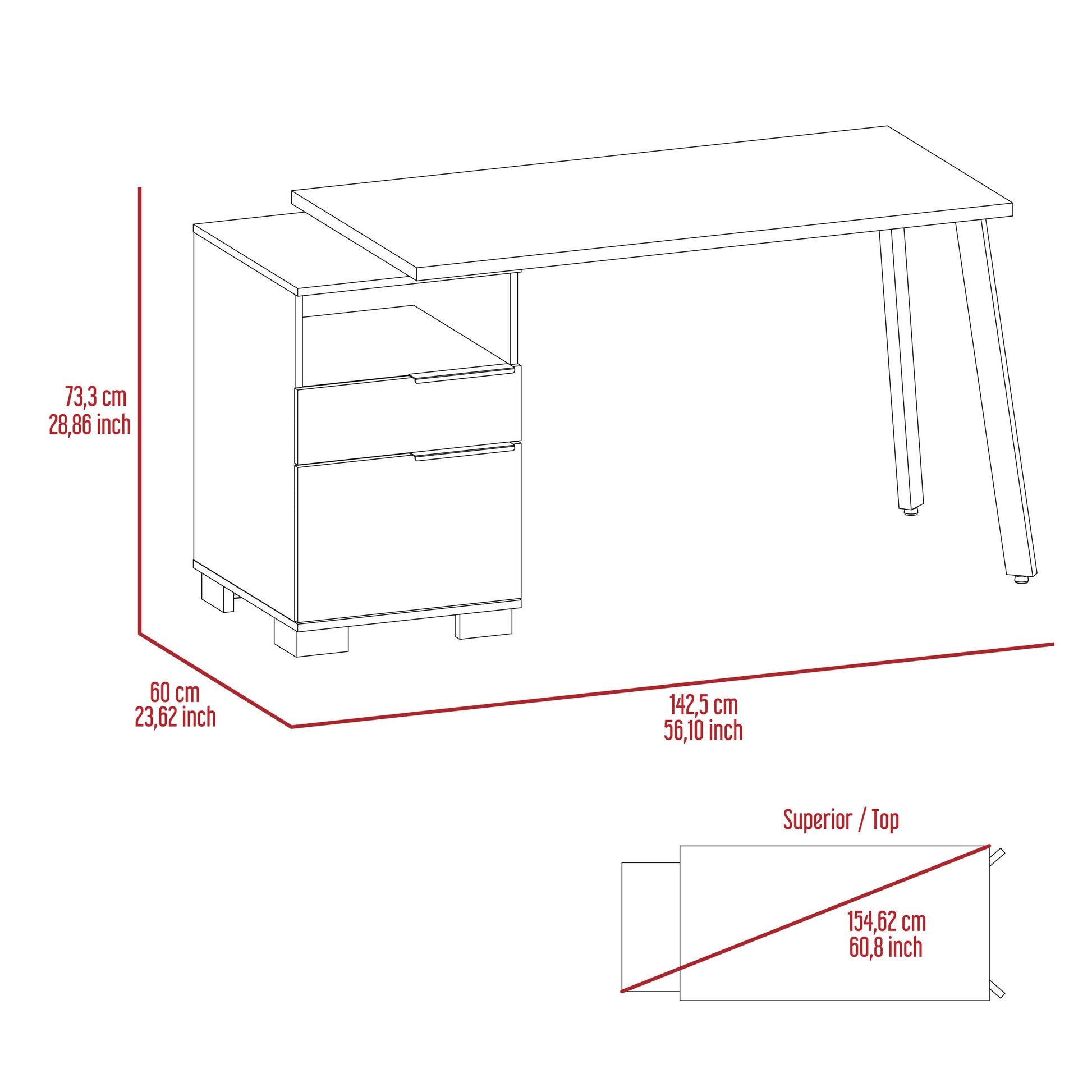 Writing Desk Madagascar, Office, Mahogany Mahogany Particle Board Particle Board