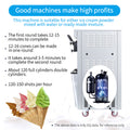 Commercial Vertical Ice Cream Machine,25 30L H Production Capacity, With 2X6L Hopper, 2000W Power, Soft Ice Cream Machine For Restaurants And Snack Shops, Three Flavors Silver Iron Plastic