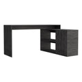 L Shaped Desk Desti, Office, Smokey Oak Gray Particle Board Particle Board