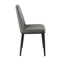 Sleek Design Gray Velvet Side Chairs Set Of 2 Modern Dining Furniture Black Metal Legs Gray Dining Room Contemporary,Modern Side Chair Metal