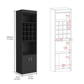 Bar Cabinet Modoc, Living Room, Black Black Particle Board Particle Board