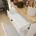 Two Drawers And Two Compartment Tilt Out Trash Cabinet Kitchen Trash Cabinet White White Mdf