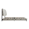 Full Size Upholstered Platform Bed With Sensor Light And Ergonomic Design Backrests, White White Upholstered