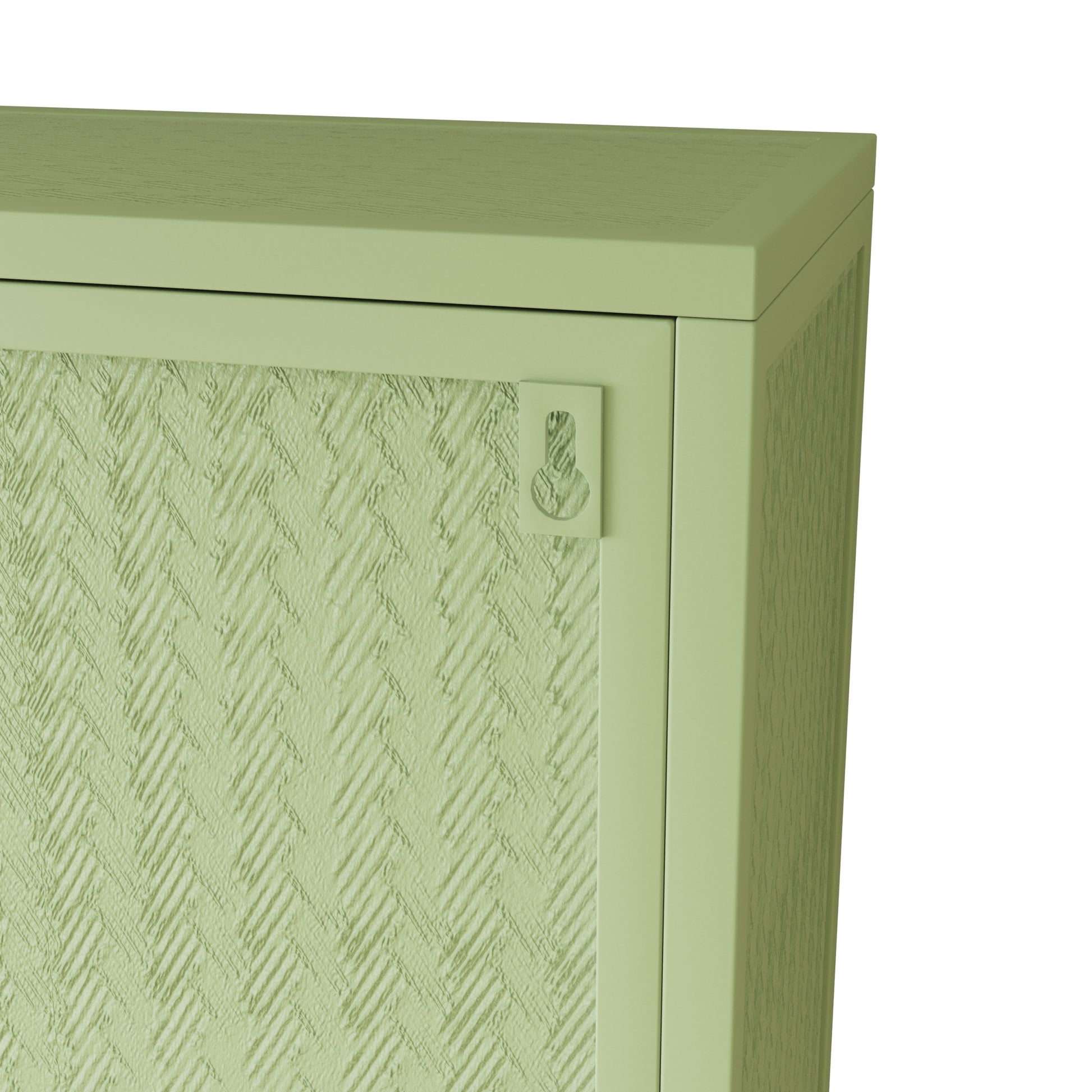 27.56"Glass Doors Modern Two Door Wall Cabinet With Featuring Three Tier Storage For Entryway Living Room Bathroom Dining Room,Wall Cabinet With Characteristic Woven Pattern,Green Green Metal