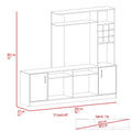 Entertainment Center Modoc, Living Room, Black Black 60 69 Inches Particle Board Particle Board