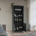 Bar Cabinet Margarita, Living Room, Black Black Particle Board Particle Board