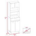 Microwave Cabinet Madison, Kitchen, White Smokey Oak Multicolor Particle Board Particle Board