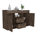 Sideboard Perssiu, Living Room, Dark Walnut Espresso Particle Board Particle Board