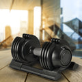 22Lbs Adjustable Dumbbell Steel Plastic Black Steel