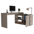 L Shaped Desk Desti, Office, Light Gray Light Gray Particle Board Particle Board