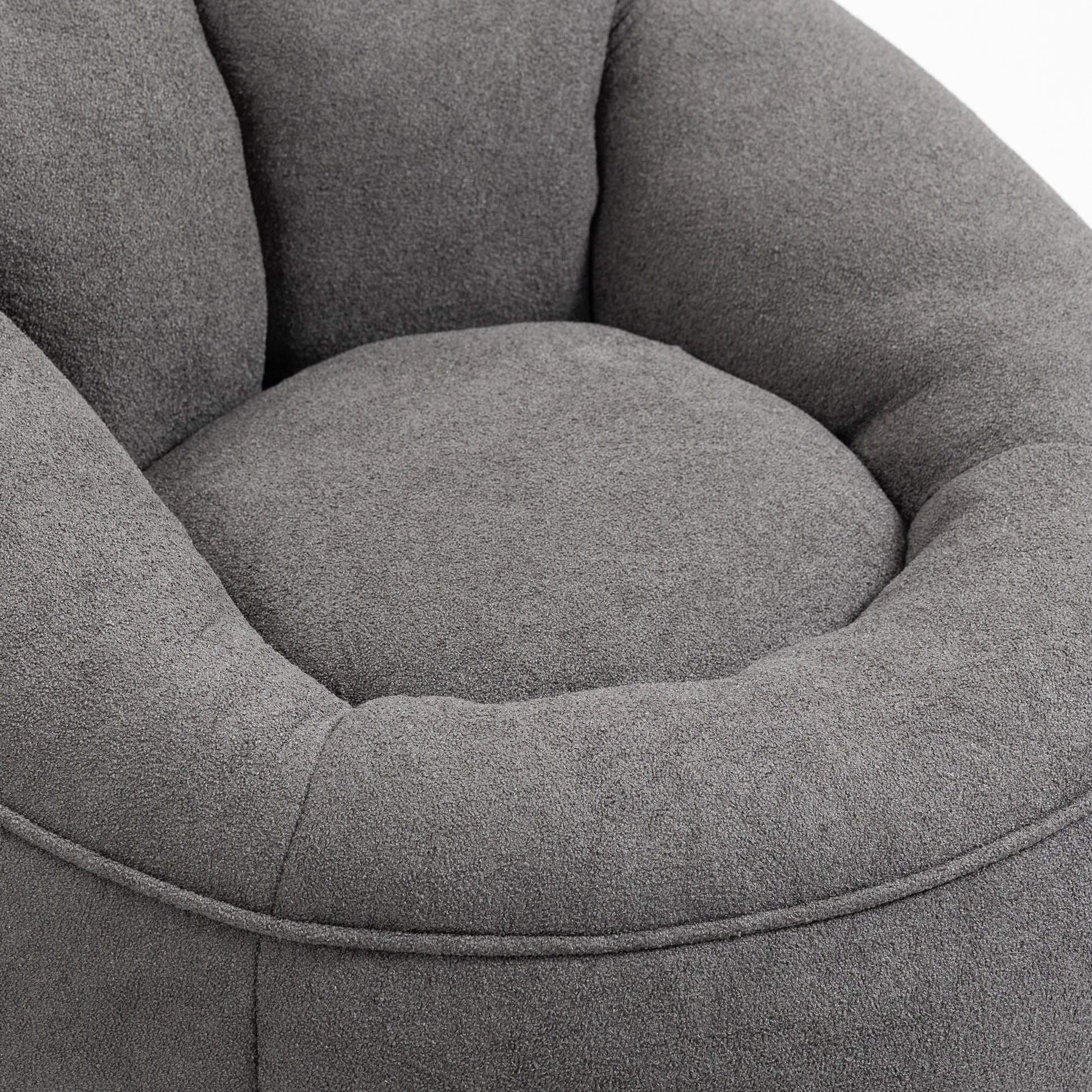 Bedding Bean Bag Sofa Chair High Pressure Foam Bean Bag Chair Adult Material With Padded Foam Padding Compressed Bean Bag With Footrest Grey Microfiber