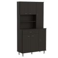 Kitchen Pantry Piacenza, Kitchen, Black Black Particle Board Particle Board