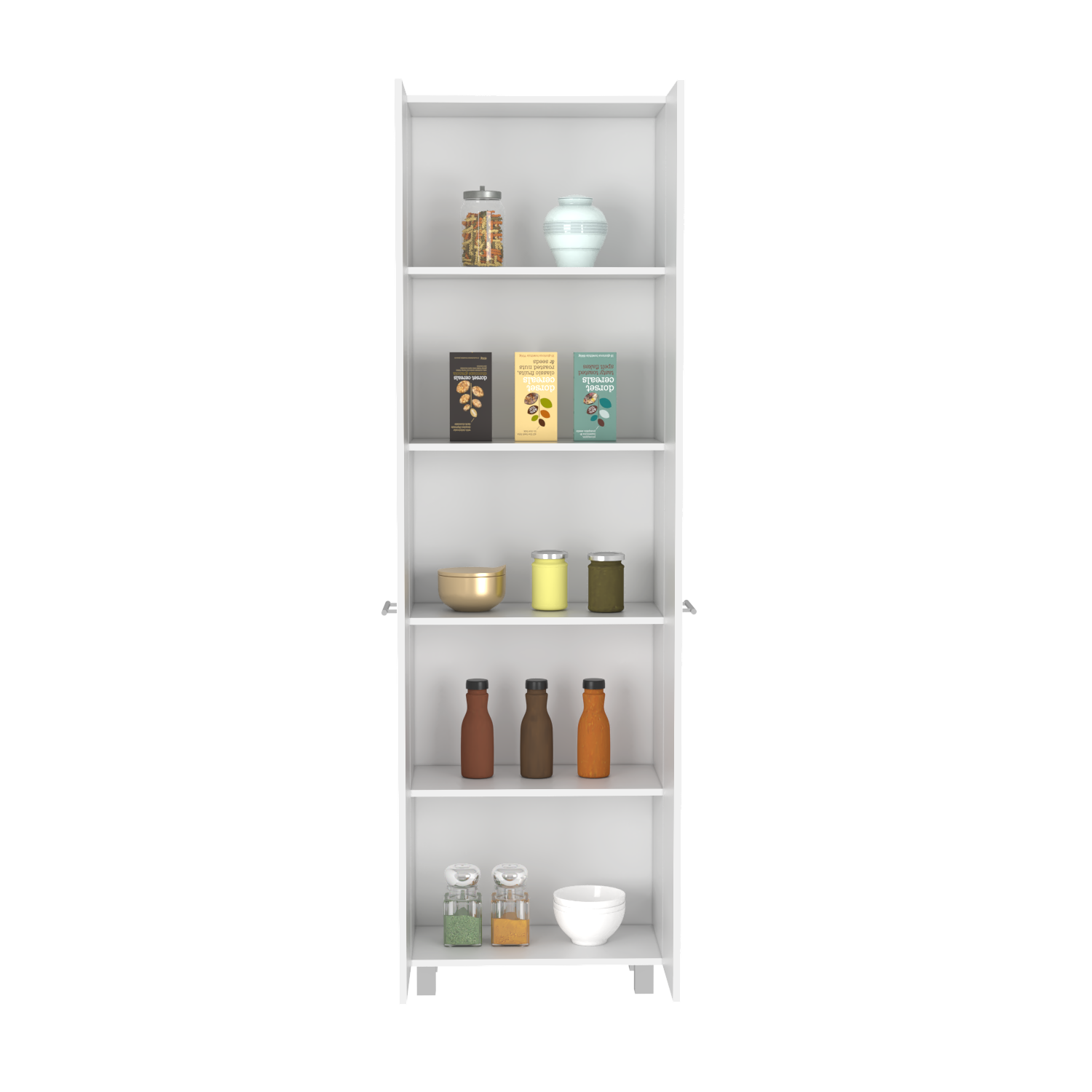 Pantry Cabinet Phoenix, Kitchen, White White Particle Board Particle Board