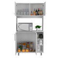 Pantry Cabinet Delaware, Kitchen, White White Particle Board Particle Board