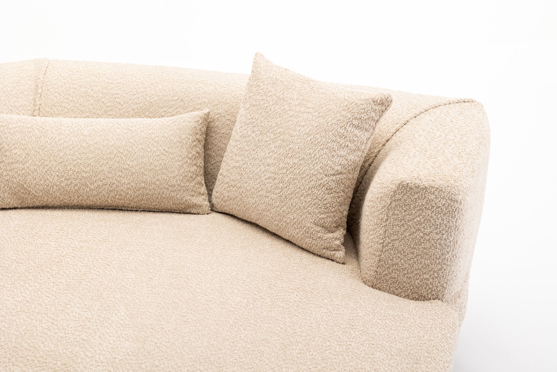 Modular Living Room Sofa Set, Modern Minimalist Style Sofa, Salon Upholstered Sleeper Sofa, 2 Pc Free Combination, Round Fiber Fabric, Anti Wrinkle Fabric, Brown Light Brown Polyester Primary Living Space Medium Soft Tight Back Flared Arms Fiber Foam
