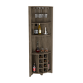 Corner Bar Cabinet Castle, Living Room, Dark Brown Dark Brown Particle Board Particle Board